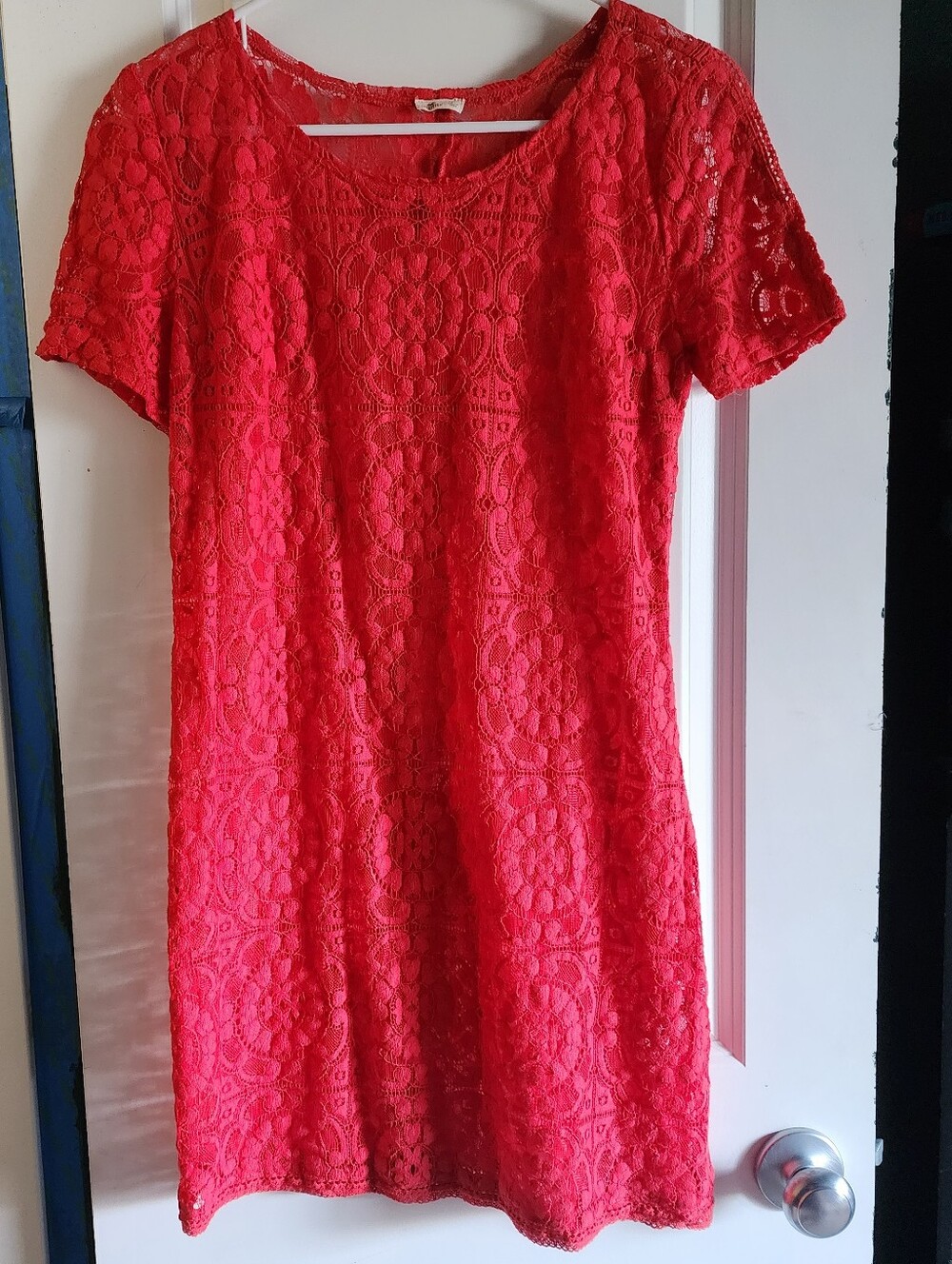 Hollister Coral Lace Dress Size L